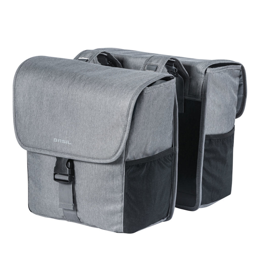 Dubbele-Fietstas-Basil-Go-Grey-Melee-32-Liter Dubbele-Fietstas-Basil-Go-Grey-Melee-32-Liter